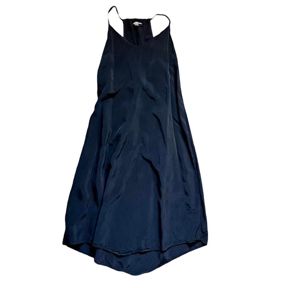 Nu Construction Dress Soft Buttery 100% Cupro A-Line Cute Midi Casual Like New S